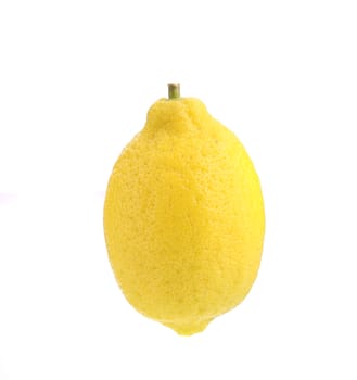 Beautiful ripe lemon. Isolated on a white background.