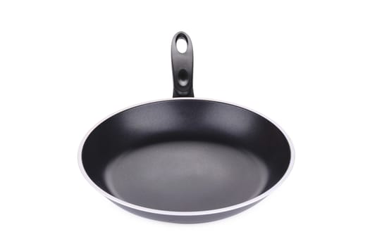 Black frying pan. Isolated on a white background.