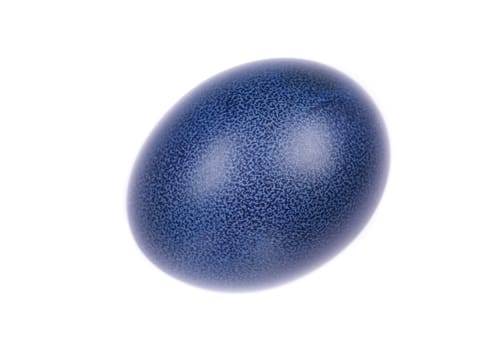 Dark blue easter egg. Isolated on white with background.