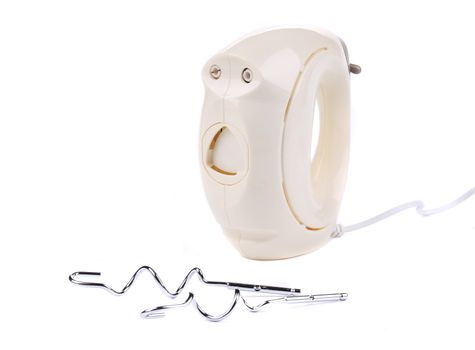 Kitchen hand mixer. Isolated on a white background.