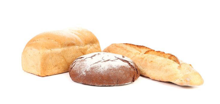 Tasty bread. Isolated on a white background.