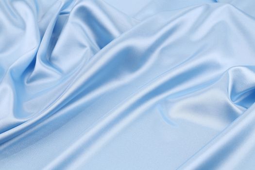 Blue silk background. Close up. Whole background.