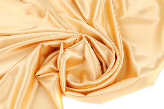 Gold silk swirl. Close up. Whole background.