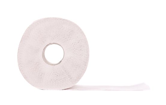 Toilet paper. Isolated on a white background.