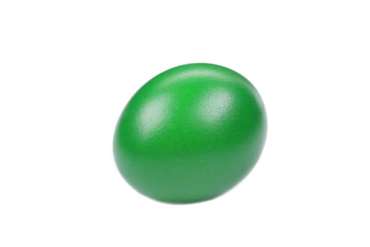 Green easter egg. Isolated on a white background.