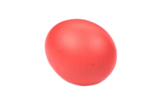 Red easter egg. Isolated on a white background.