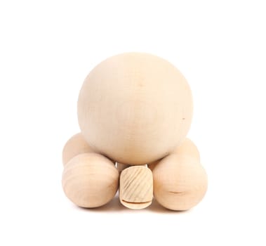 Wooden massager. Isolated on a white background.