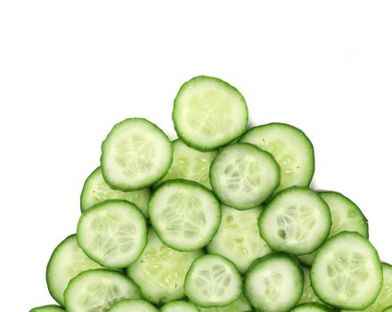 Close up of cucumbers. Macro. Whole background.