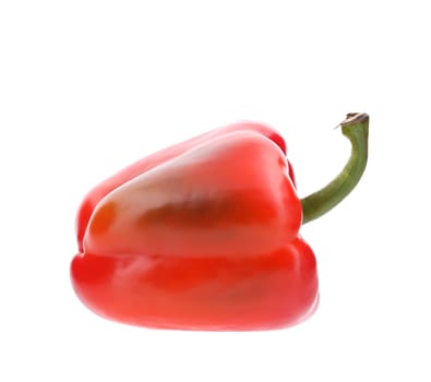 Sweet red pepper. Isolated on a white background.