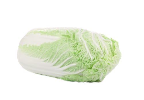 Fresh chinese cabbage. Isolated on a white background.