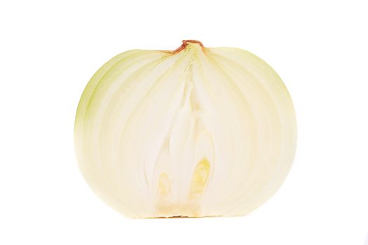 Ripe onion. Isolated on a white background.