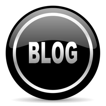 black web button on white background
