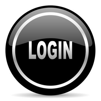 black web button on white background