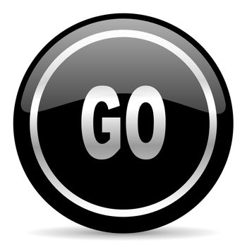 black web button on white background