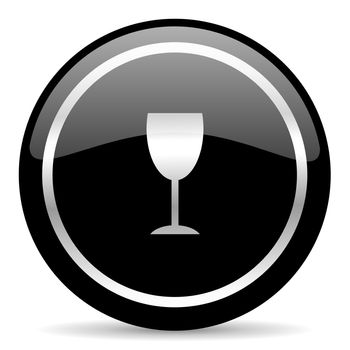black web button on white background
