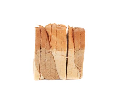 Sliced bread. Isolated on a white background.
