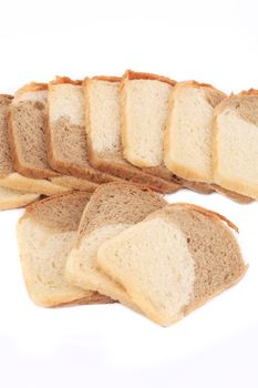 Fresh sliced bread. Isolated on a white background.