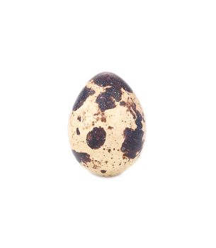Fresh quail egg. Isolated on a white background.