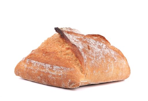 Fresh loaf of bread. Isolated on a white background.