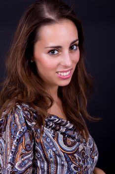 an young beautiful woman close up portrait