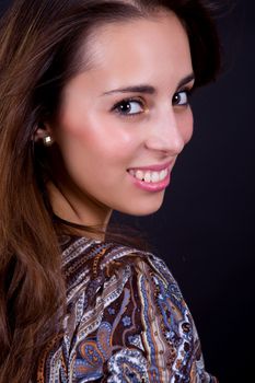 an young beautiful woman close up portrait