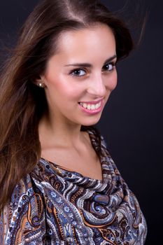 an young beautiful woman close up portrait