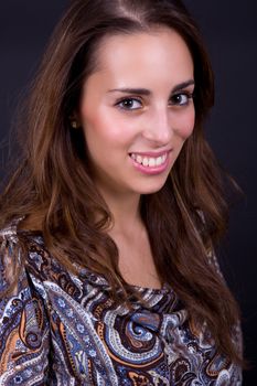 an young beautiful woman close up portrait