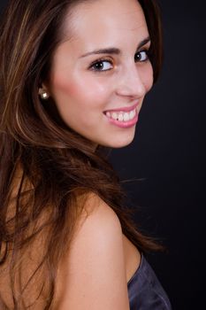 an young beautiful woman close up portrait