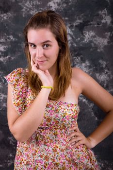 an young beautiful woman close up portrait