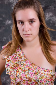 an young beautiful woman close up portrait