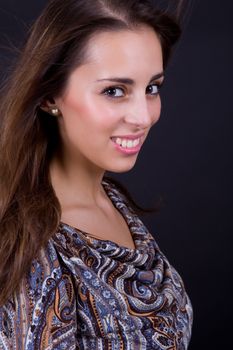 an young beautiful woman close up portrait