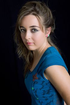 an young beautiful woman close up portrait