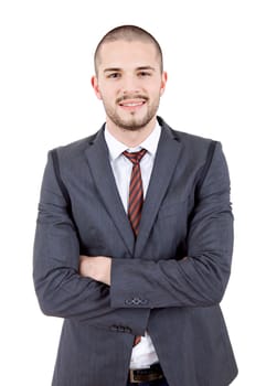 young business man portrait isolated on white