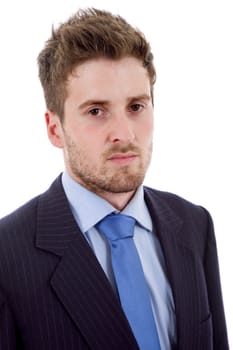 young business man portrait isolated on white