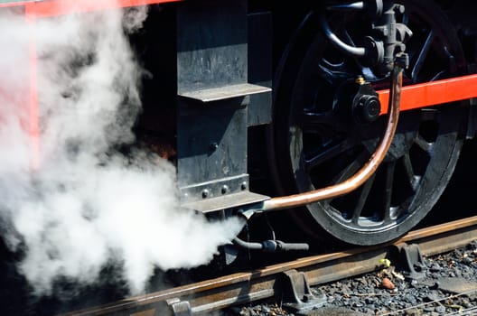 Steam from train pipe