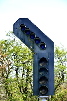 large set of railway lights