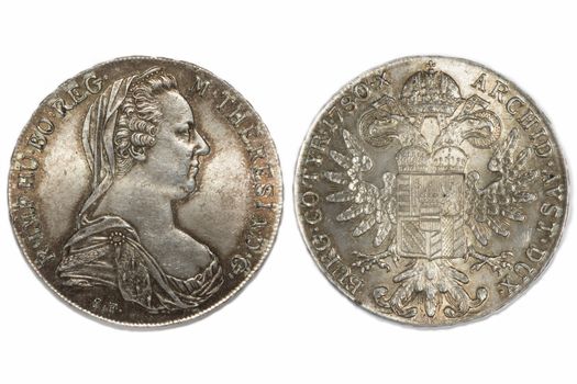 Austria 1 thaler 1780 old silver coin