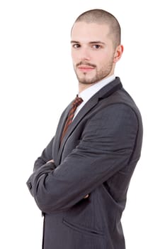 young business man portrait isolated on white