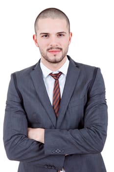 young business man portrait isolated on white