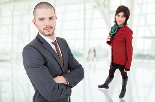 young business couple at the office