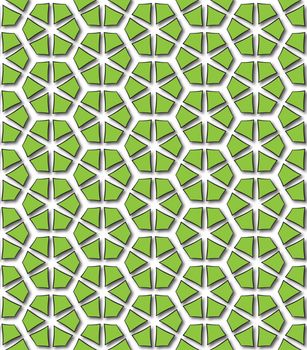 background or fabric hexagonal green abstract patterns