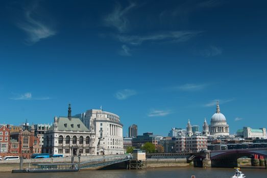 City of London, from across the River Thames, London, England, UK, Europe