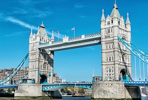 Tower bridge London in sunny spring day