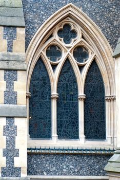 window on old catholic church in London