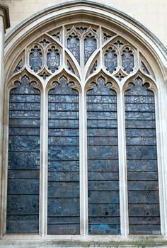 window on old catholic church in London