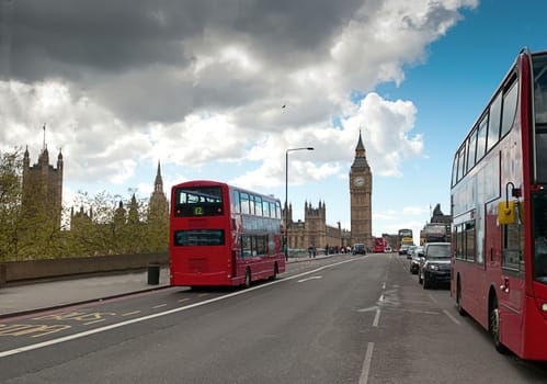 Big ben, red bus