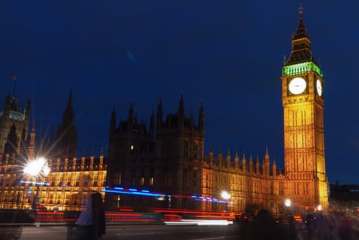 Big Ben and House of Parliament at Night, London, United Kingdom