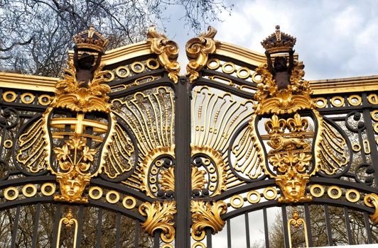 Metal gate in Kensington palace London