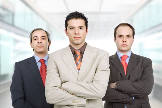 three business men at the office