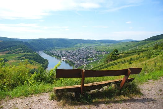 View bench near Kröv on the Moselle